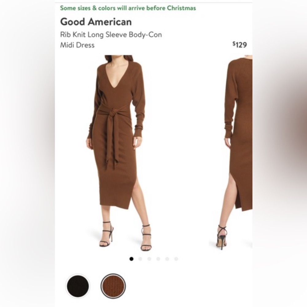 Brand new good american sweater dress. never worn new with tags..